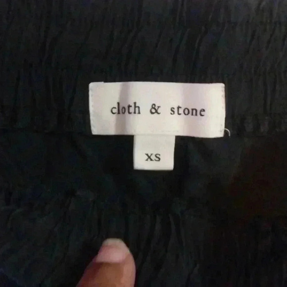 Anthropologie Cloth & Stone Women Jogger Pant Drawstring High Rise Black Size XS - Picture 4 of 8